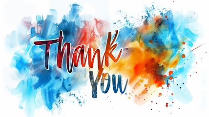 Image showing Words Thank You created in Digital Painting.