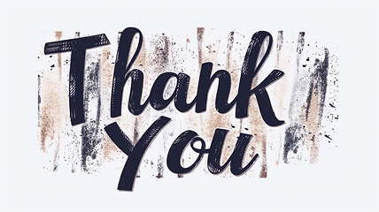 Image showing Words Thank You created in Hand-Lettering.