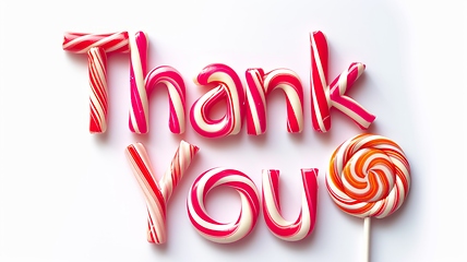 Image showing Words Thank You created in Lollipop Typography.