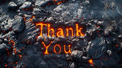 Image showing Lava Thank you concept creative art poster.