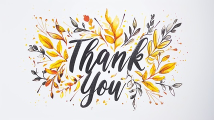 Image showing Words Thank You created in Modern Calligraphy.