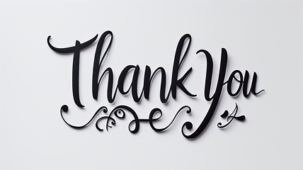 Image showing Words Thank You created in Modern Calligraphy.