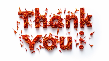 Image showing Words Thank You created in Paprika Typography.