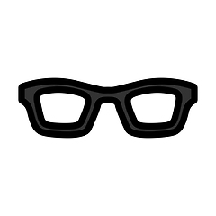 Image showing Business Woman Glasses Icon