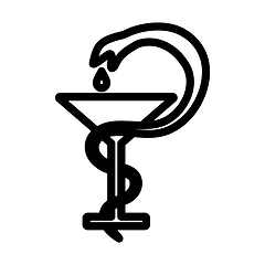Image showing Medicine Sign With Snake And Glass Icon