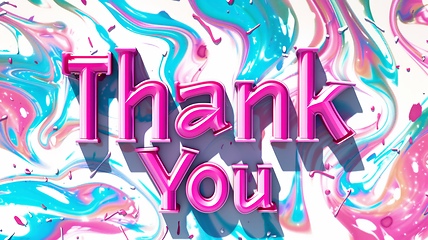 Image showing Words Thank You created in Vaporwave Art.