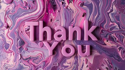 Image showing Violet Marble Thank you concept creative art poster.