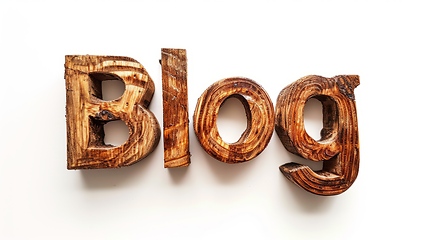 Image showing The word Blog created in Nutmeg Typography.