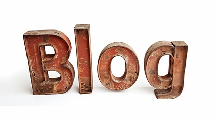 Image showing The word Blog created in Nutmeg Typography.