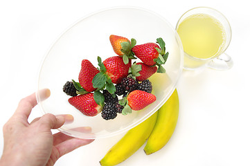 Image showing fresh fruit healthy fat-free snack