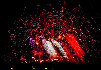 Image showing Fireworks Lighting up the Sky