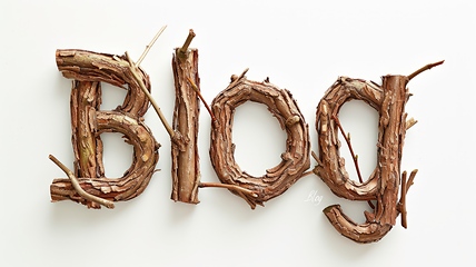 Image showing The word Blog created in Oak Twig Letters.