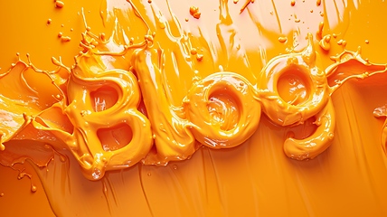 Image showing Orange Slime Blog concept creative art poster.