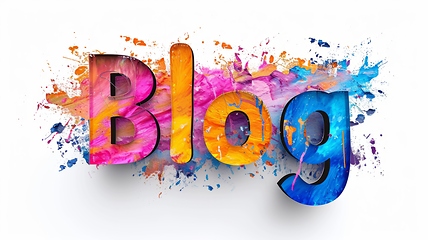 Image showing The word Blog created in Abstract Expressionism.