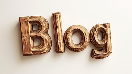 Image showing The word Blog created in 3D Calligraphy.