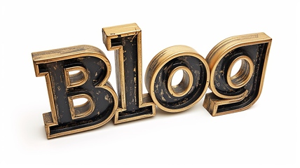 Image showing The word Blog created in Art Deco Typography.
