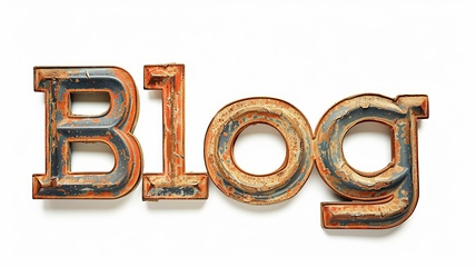 Image showing The word Blog created in Art Deco Typography.