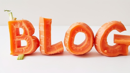 Image showing The word Blog created in Baby Carrot Typography.