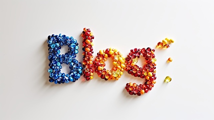 Image showing The word Blog created in Beaded Lettering.