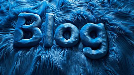 Image showing Blue Fur Blog concept creative art poster.