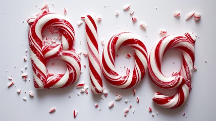 Image showing The word Blog created in Candy Cane Typography.