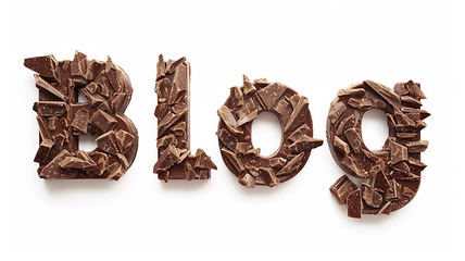 Image showing The word Blog created in Chocolate Typography.