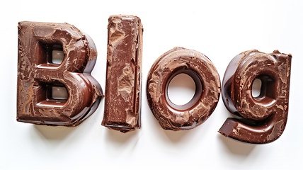 Image showing The word Blog created in Chocolate Typography.