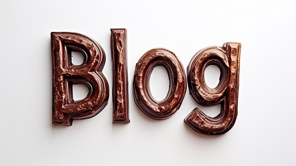 Image showing The word Blog created in Chocolate Typography.