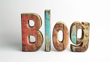 Image showing The word Blog created in Display Typography.