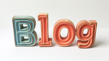 Image showing The word Blog created in Display Typography.