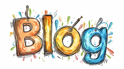 Image showing The word Blog created in Doodle Lettering.