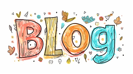 Image showing The word Blog created in Doodle Lettering.