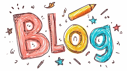 Image showing The word Blog created in Doodle Lettering.