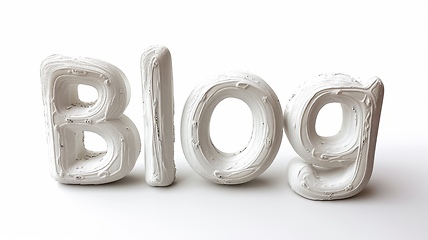 Image showing The word Blog created in Embossed Calligraphy.