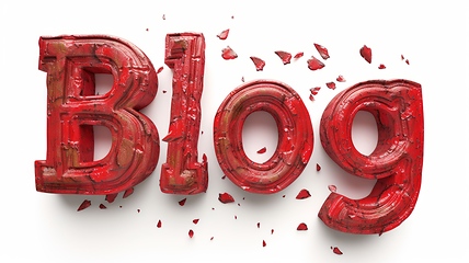 Image showing The word Blog created in Embossed Calligraphy.