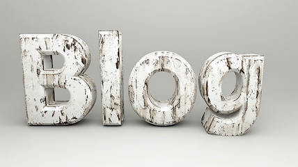 Image showing The word Blog created in Futuristic Typography.