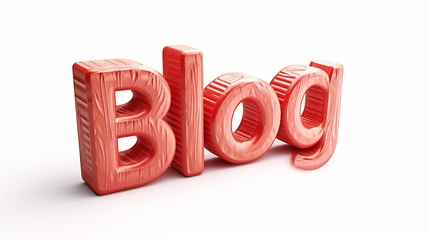 Image showing The word Blog created in Futuristic Typography.