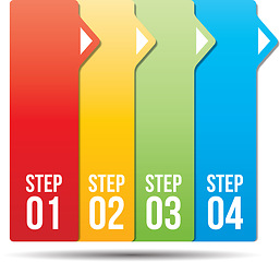 Image showing Instructions, number and information with chart, illustration and graphic design isolated on a white studio background. Process, presentation and creative with guide and steps with list and progress
