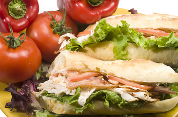 Image showing gourmet chicken sandwich