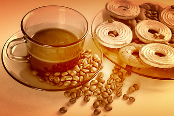 Image showing Cookies and coffee