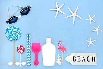 Image showing Summer Beach Decorations and Accessories