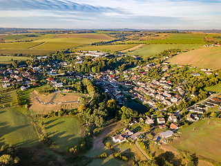 Image showing Panorama of central European village Puklice, Czech Republic