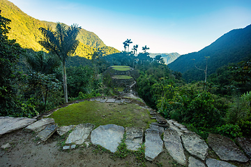 Image showing Ciudad Perdida, ancient ruins in Sierra Nevada mountains. Santa Marta, Colombia wilderness