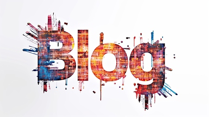 Image showing The word Blog created in Glitch Art.