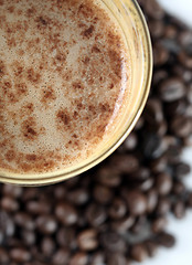 Image showing Latte Macchiato in glass