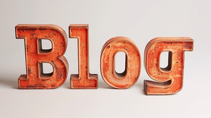 Image showing The word Blog created in Hand-Lettering.