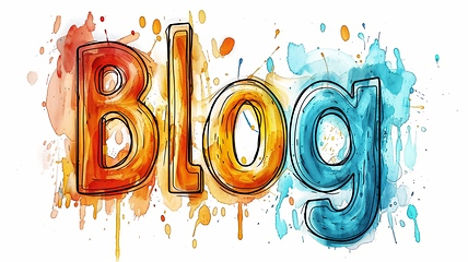 Image showing The word Blog created in Hand-Lettering.