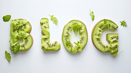 Image showing The word Blog created in Kiwi Typography.