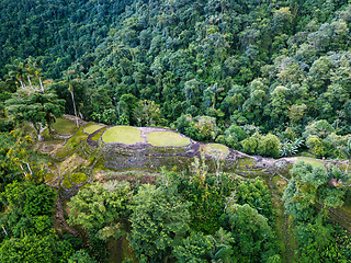 Image showing Ciudad Perdida, ancient ruins in Sierra Nevada mountains. Santa Marta, Colombia wilderness