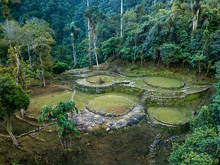 Image showing Ciudad Perdida, ancient ruins in Sierra Nevada mountains. Santa Marta, Colombia wilderness